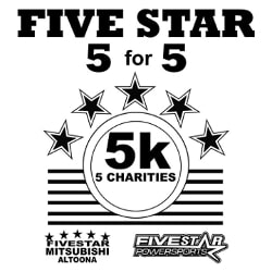 Five Star 5 for 5. 5k charities.